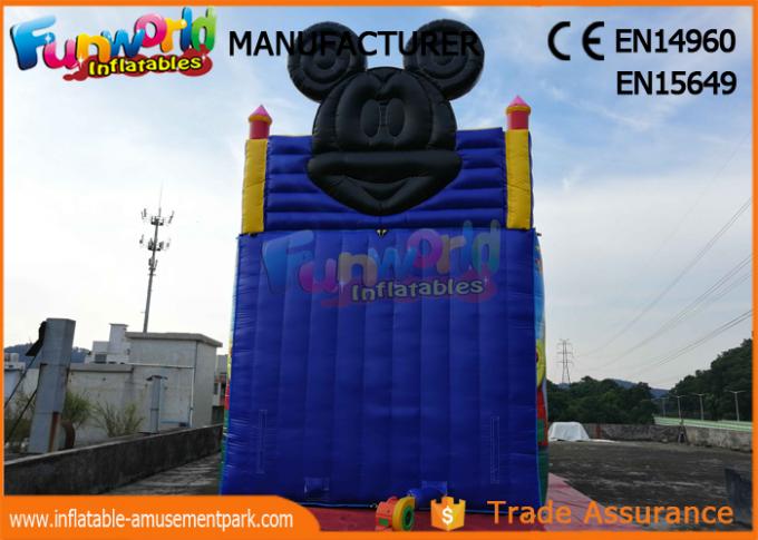 Impresa gonfiabile commerciale di rimbalzo del PVC Mickey Mouse con lo scorrevole facile portare
