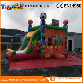 Commercial PVC Football Inflatable Bouncer Slide , toddler bounce house