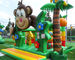 Tropical Safari Theme Kids Commercial Monkey Bouncy Castle Chateaux Gonflables