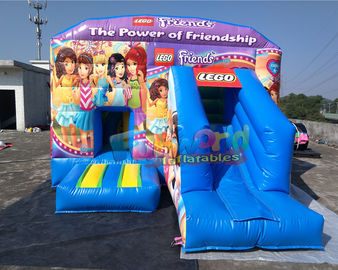 Lego Inflatabile castello rimbalzante con scivolo per ragazze Silk Printing