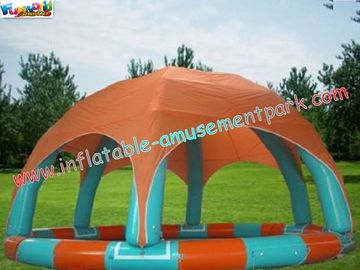 Outdoor PVC tarpaulin Inflatable Water Blow up Pool with tent for Paddle / Bumper Boat