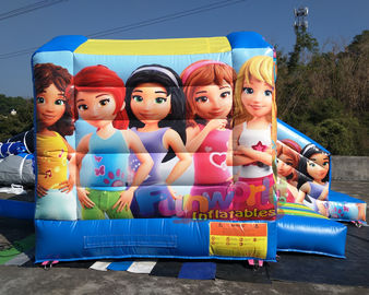 Lego Inflatabile castello rimbalzante con scivolo per ragazze Silk Printing