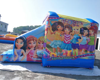 Lego Inflatabile castello rimbalzante con scivolo per ragazze Silk Printing